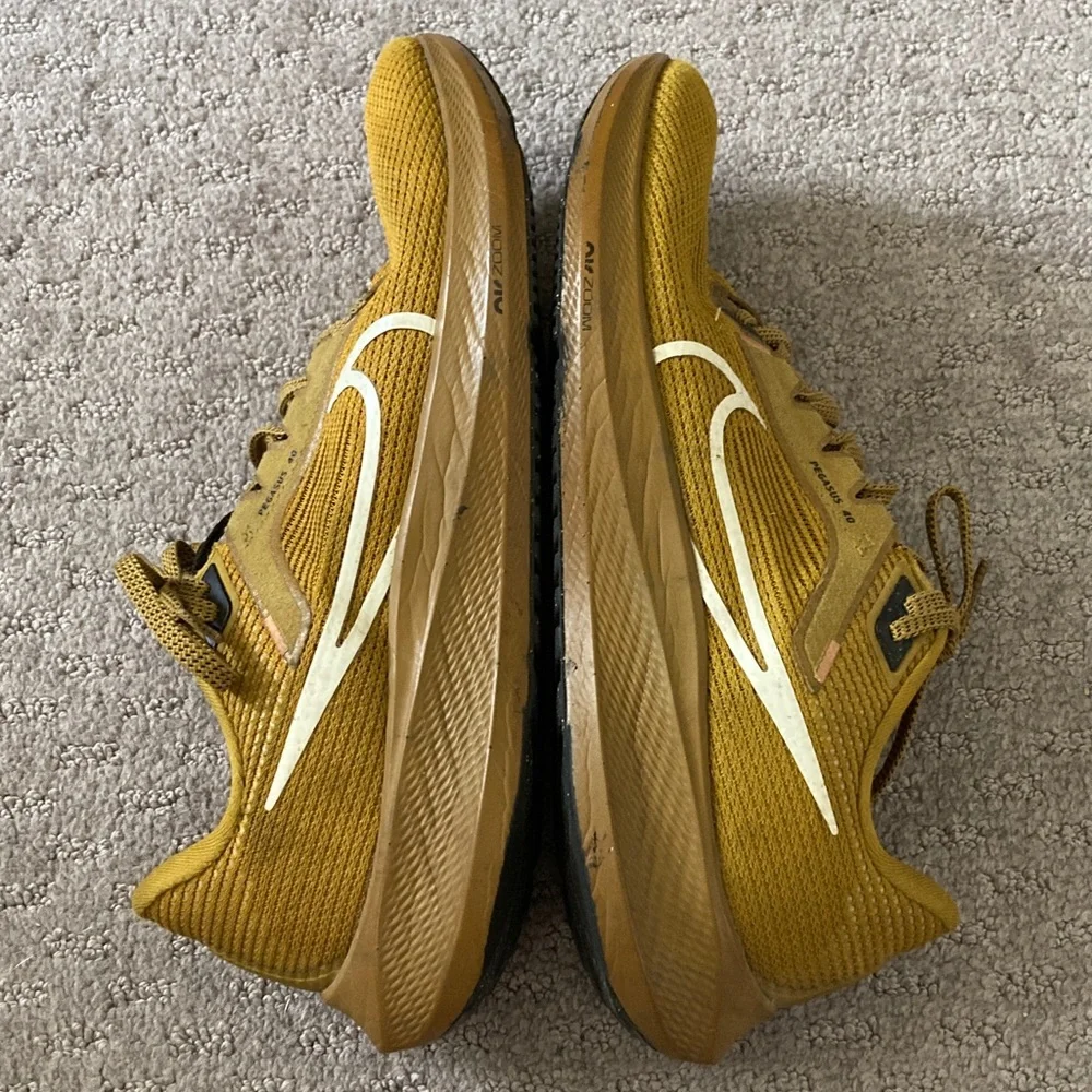 Nike Pegasus 40 Bronzine running sneakers, Sz 10.